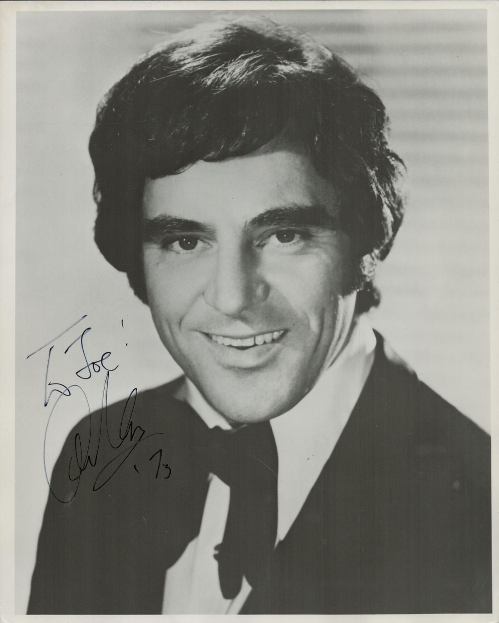 Lot 141: Anthony Newley signed 10x8inch black and white photo....