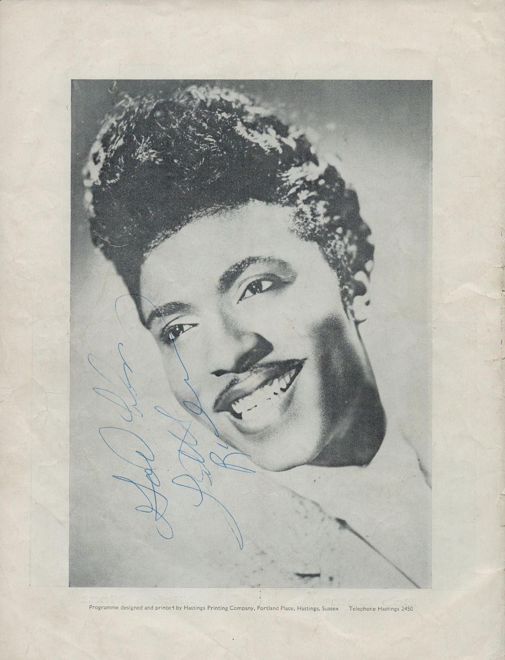 Lot 148: Little Richard signed 10x8inch black and white magazine...