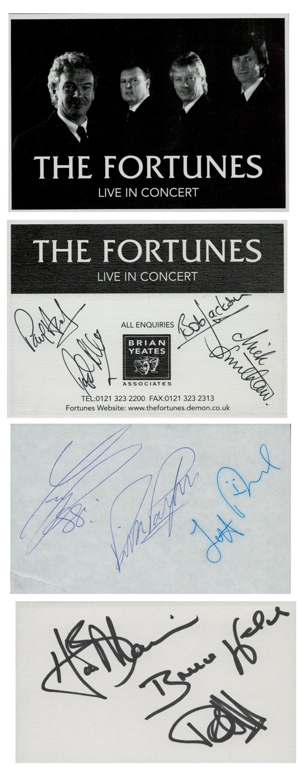 Lot 150: The Fortunes signed collection. Good condition. All autographs...