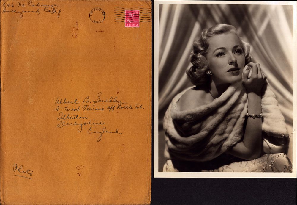 Lot 186: Eleanor Parker signed 10x8 inch vintage black and...