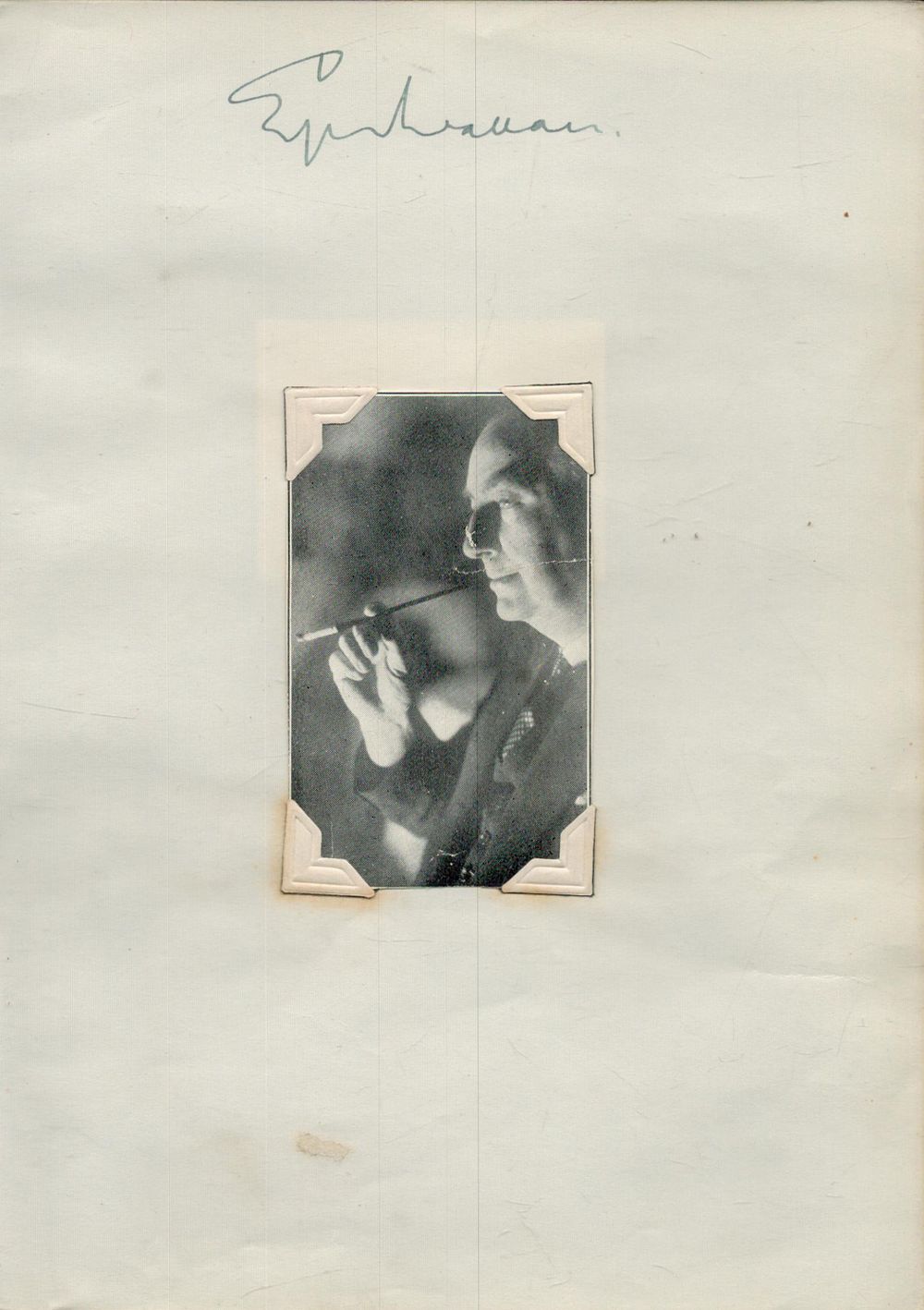 Lot 193: Edgar Wallace signature on page with small black...
