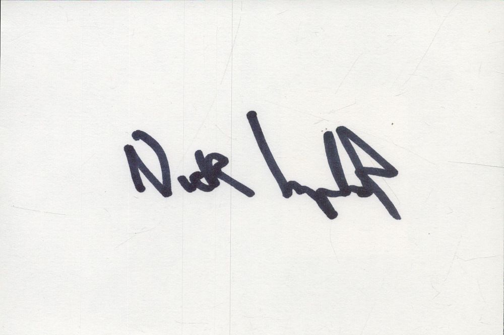 Lot 199: Nicholas Lyndhurst signed 6x4inch white card. Good condition....