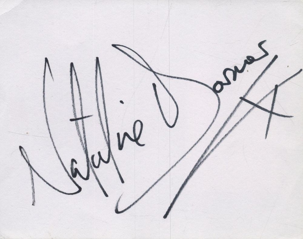 Lot 200: Natalie Dormer signed 6x4inch white card. Good condition....