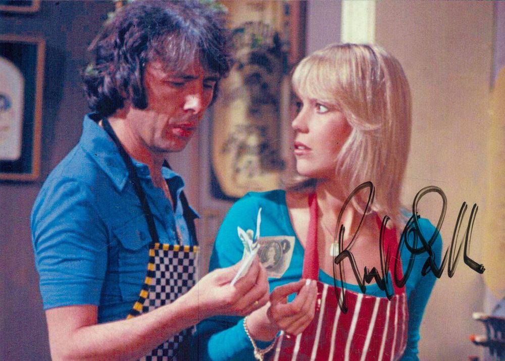Lot 216: Richard O'Sullivan signed 7x5inch colour photo. Good condition....