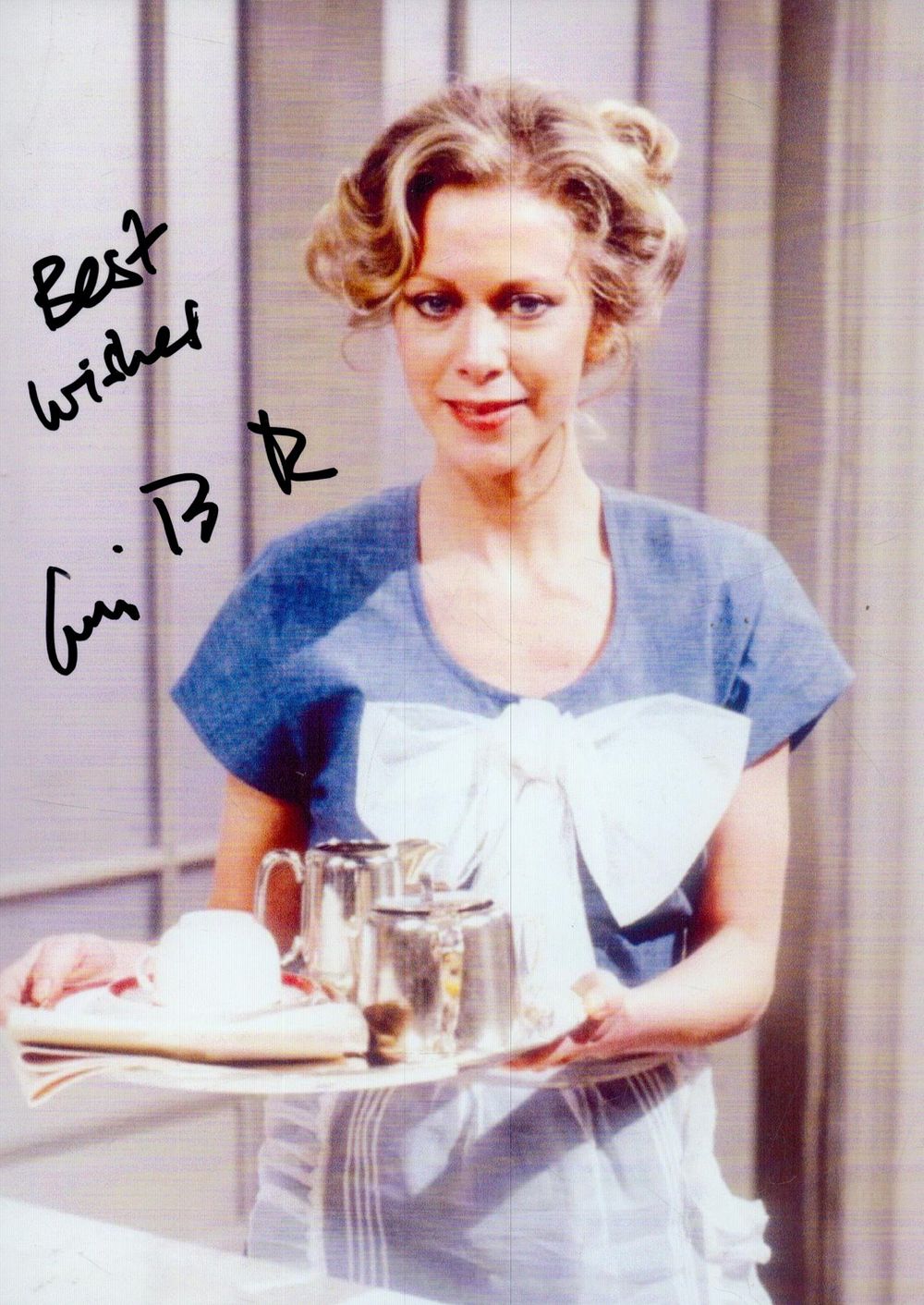 Lot 221: Connie Booth signed 7x5inch colour photo from Fawlty...