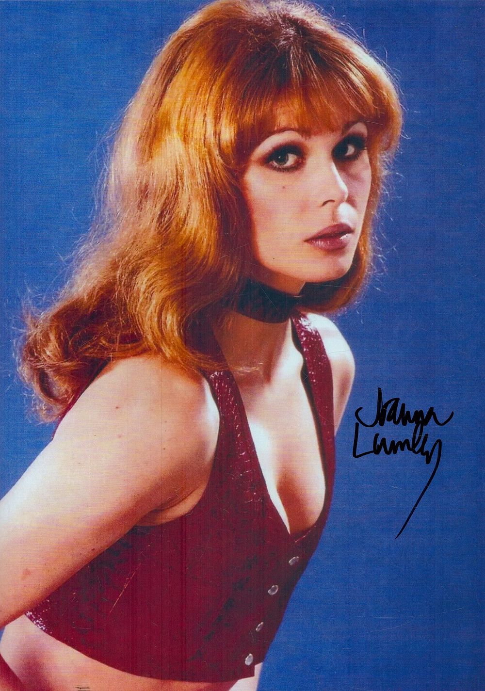 Lot 225: Joanna Lumley signed 12x8inch colour photo. Good condition....