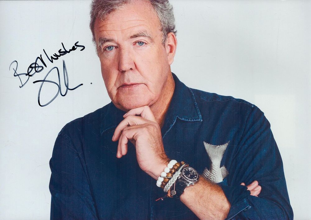 Lot 228: Jeremy Clarkson signed 12x8inch colour photo. Good condition....