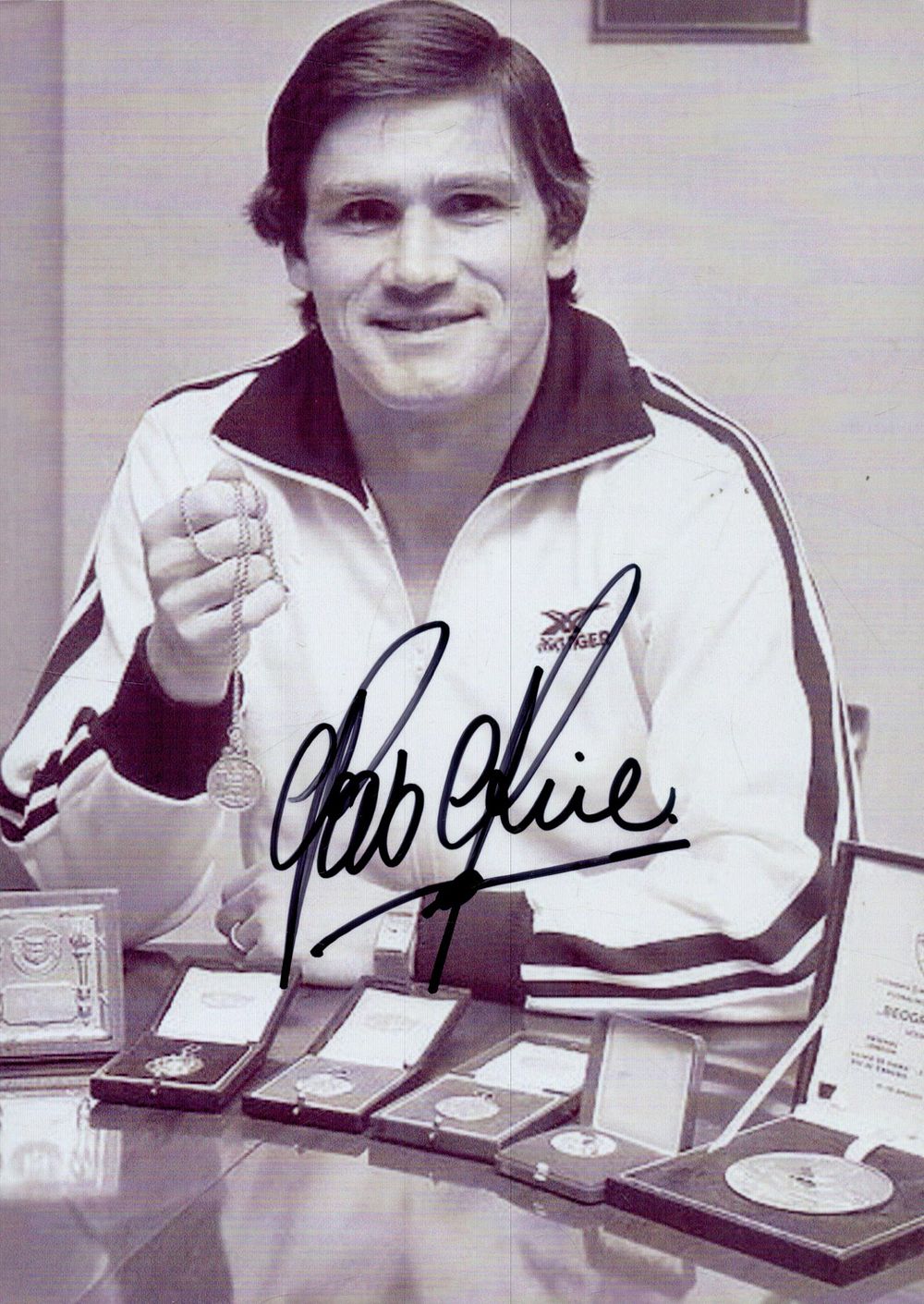 Lot 231: Pat Price signed 7x5inch signed black and white...
