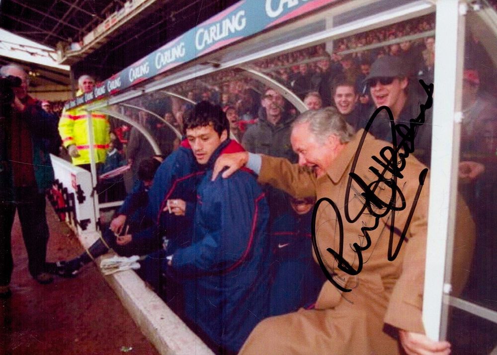 Lot 233: Ron Atkinson signed 7x5inch colour photo. Good condition....
