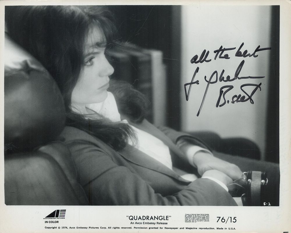 Lot 244: Jacqueline Bisset signed 10x8inch black and white movie...