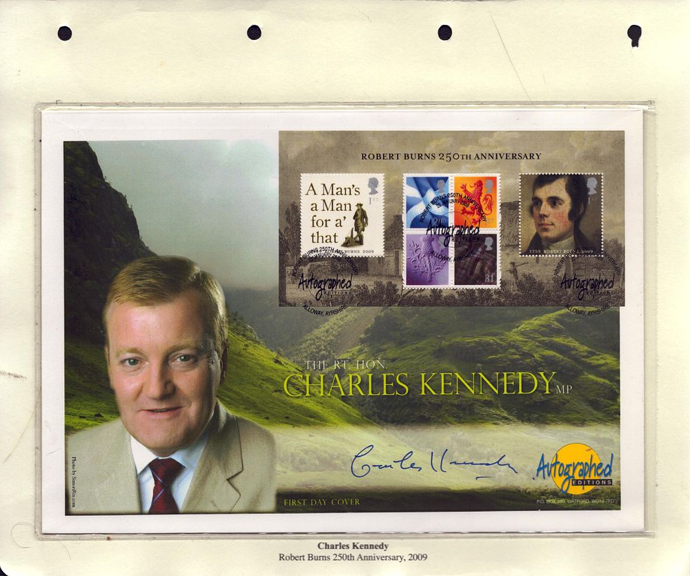 Lot 273: Rt Hon Charles Kennedy signed large Autographed Editions...