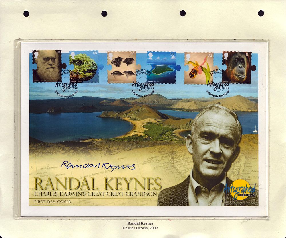 Lot 274: Randal Keynes signed large Autographed Editions FDC. Good...