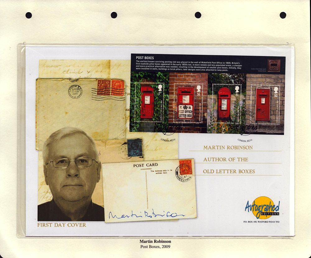Lot 275: Martin Robinson signed large Autographed Editions FDC. Good...