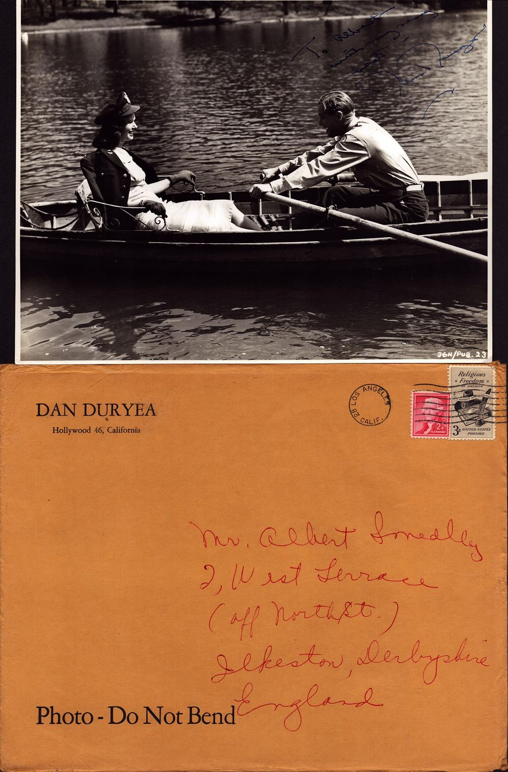 Lot 314: Dan Duryea signed 10x8 inch black and white...