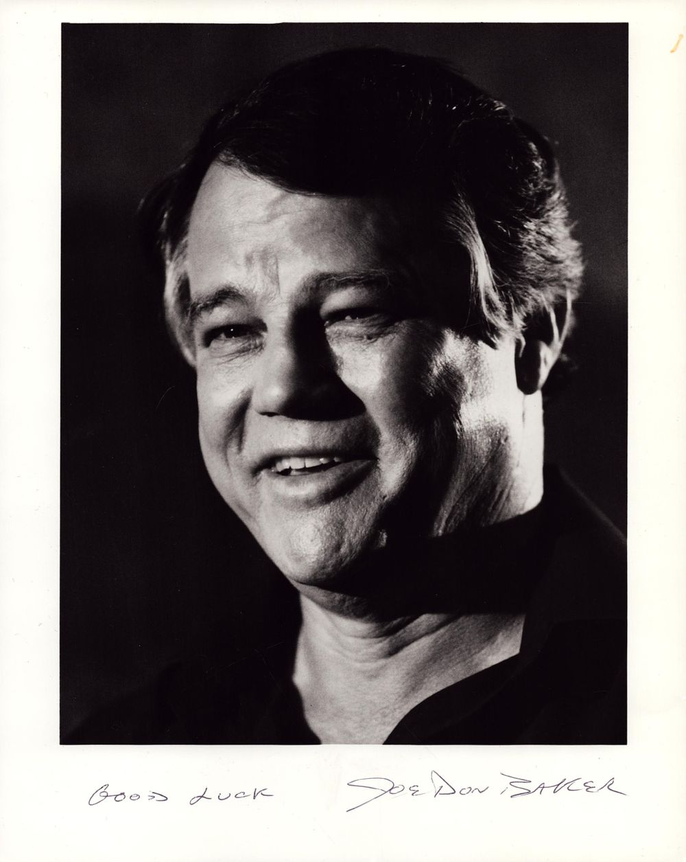 Lot 348: Joe Don Baker signed 10x8 inch black and...