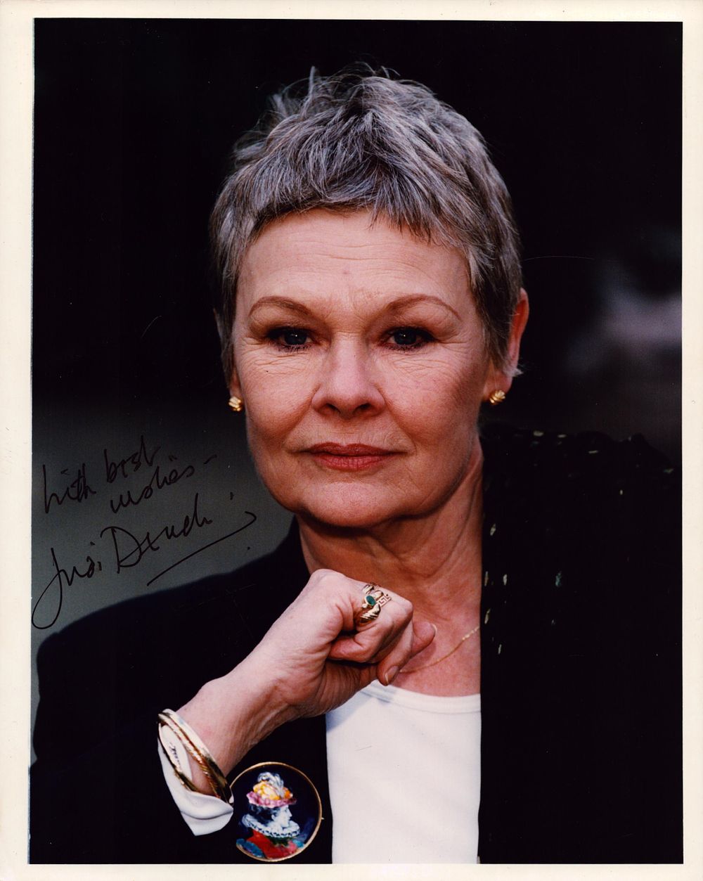 Lot 351: Judi Dench signed 10x8 inch colour photo. Good...