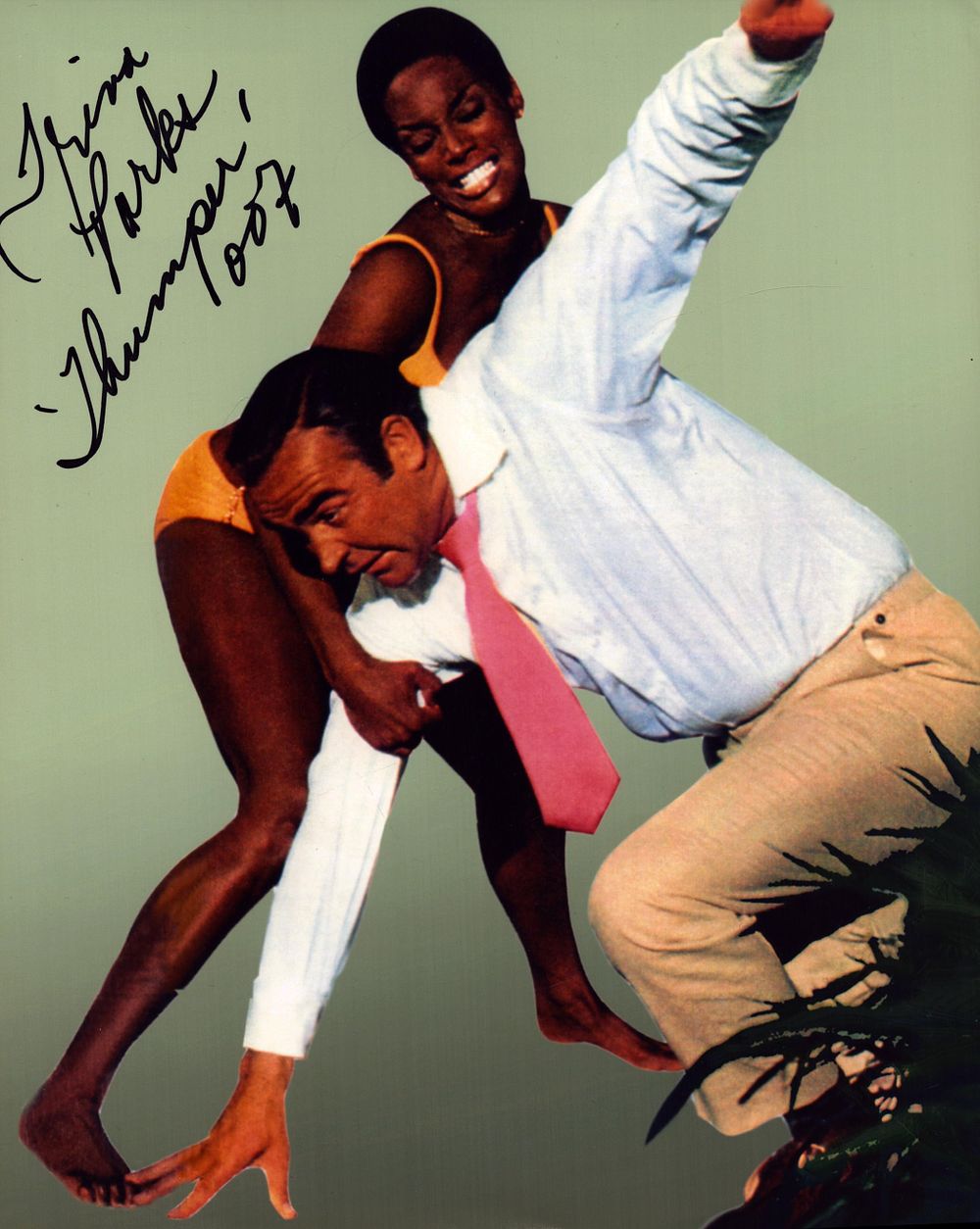 Lot 377: Trina Parks signed 10x8 inch James Bond colour...