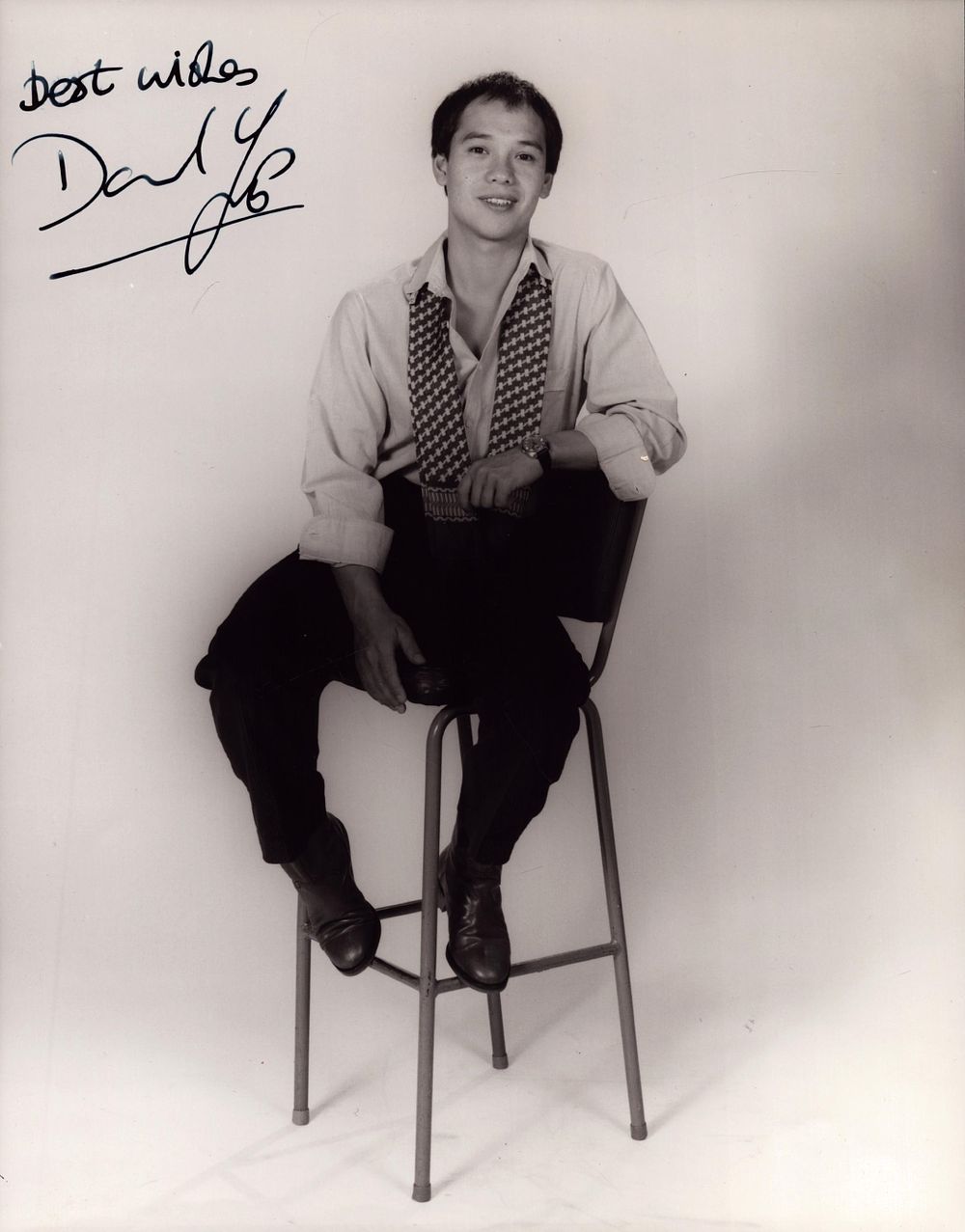 Lot 380: David Yip signed 10x8 inch black and white...