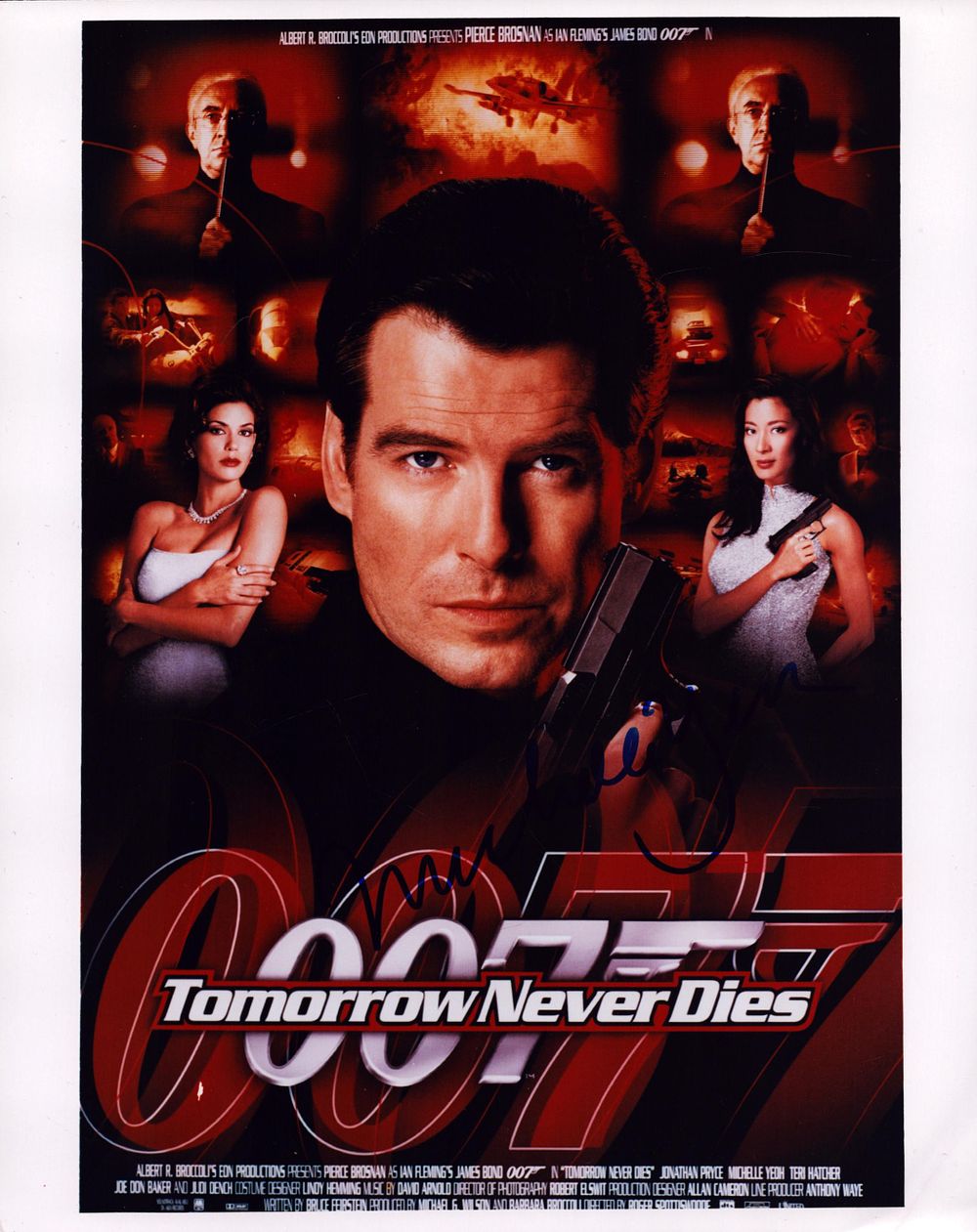 Lot 382: Michelle Yeoh signed 10x8 inch James Bond Tomorrow...