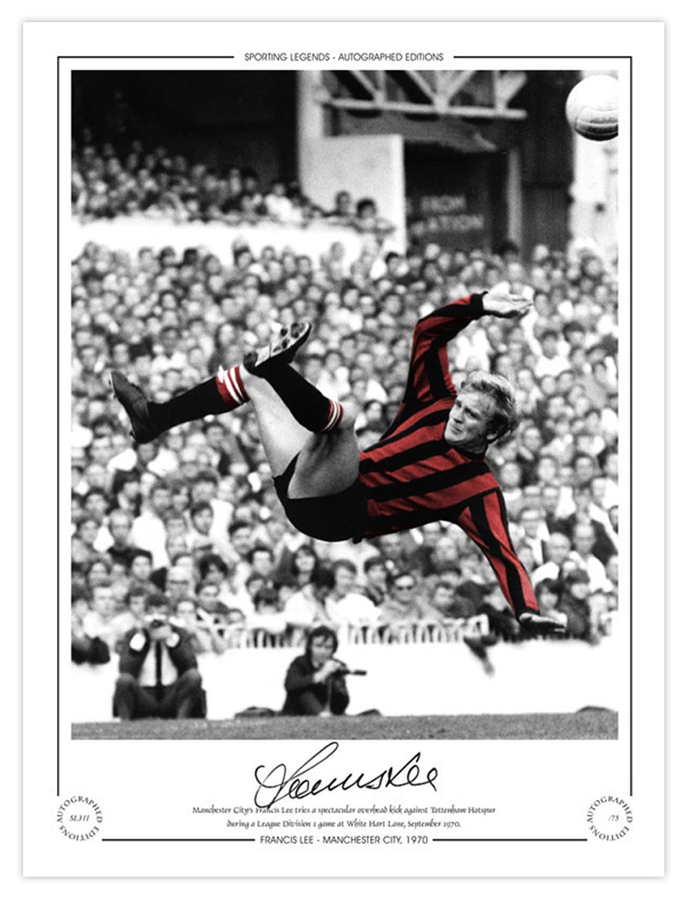 Lot 419: Autographed FRANCIS LEE 16 x 12 Limited-Edition :...