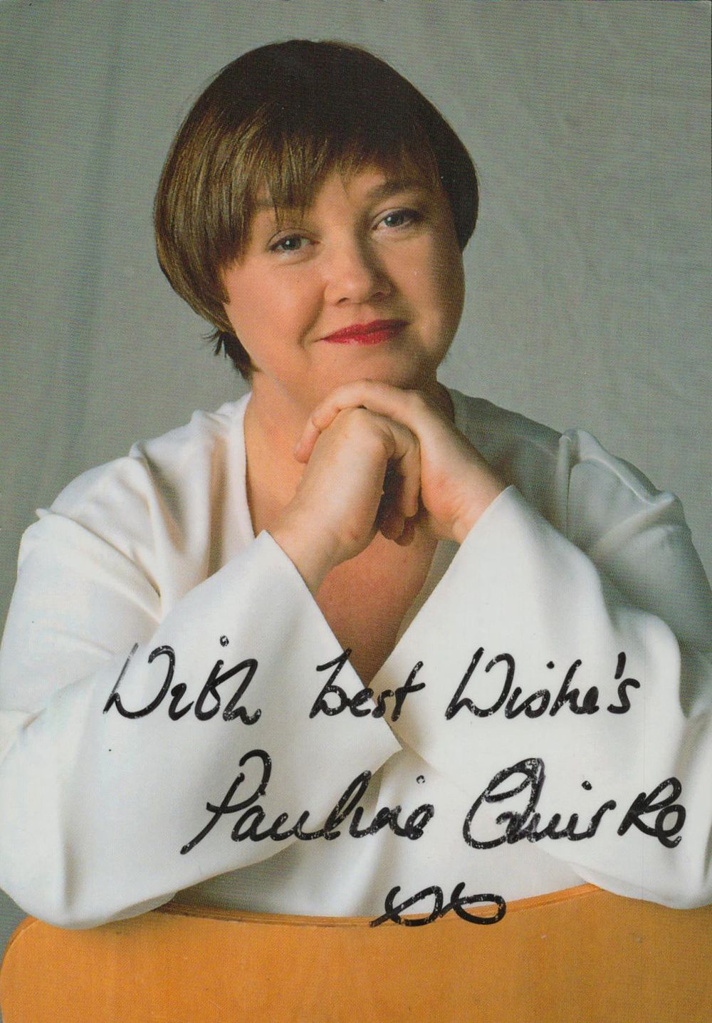 Lot 446: Pauline Quirke, MBE signed colour photo 6x4 Inch....