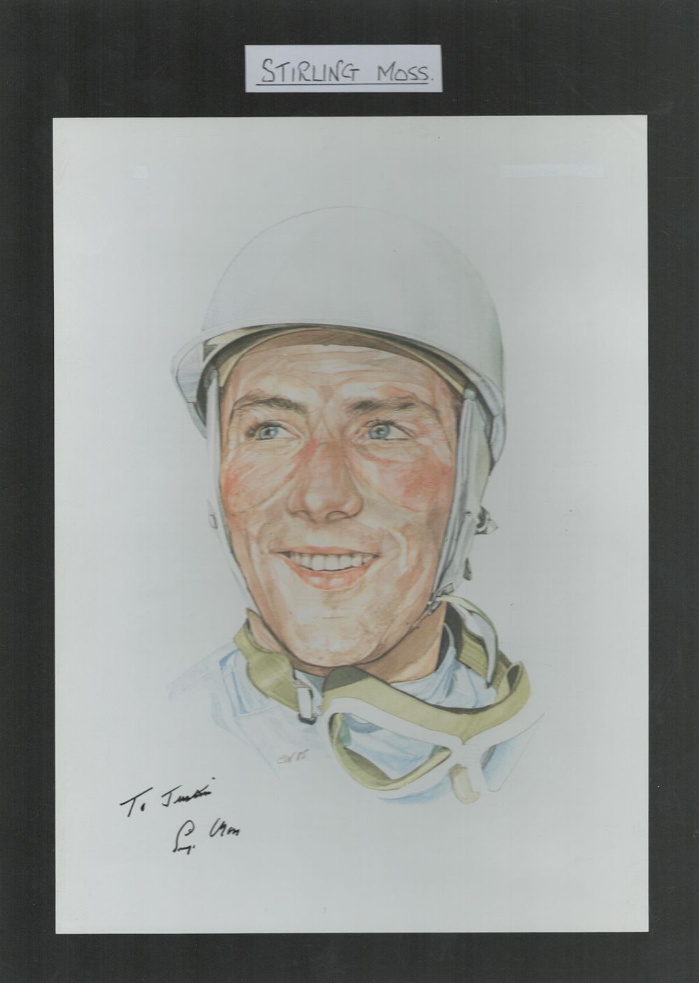 Lot 456: Stirling Moss signed colour print Portrait 10x8 Inch...