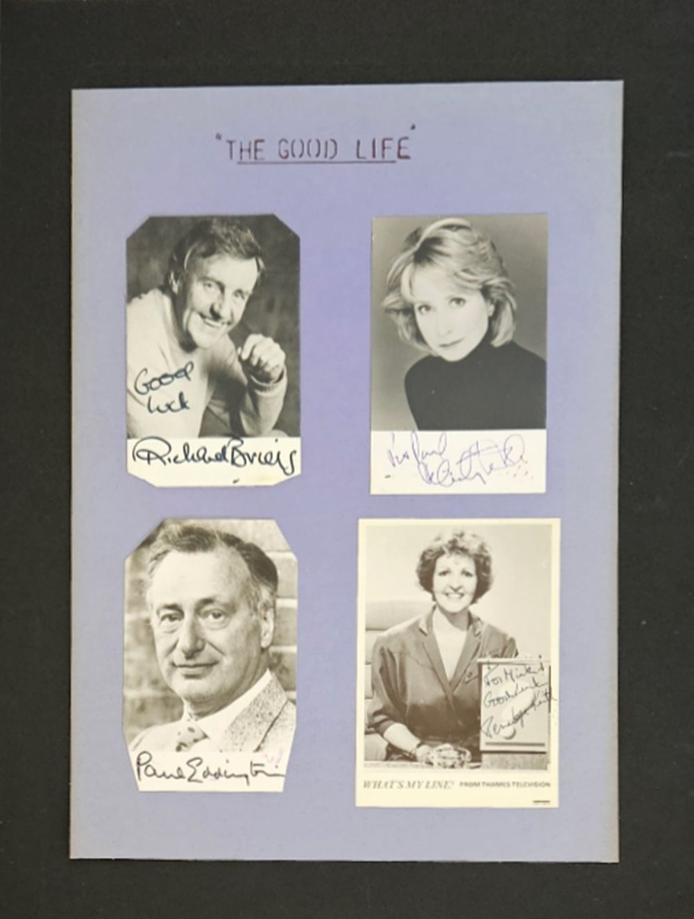 Lot 461: 4 x black & white Promo. Photos signed...