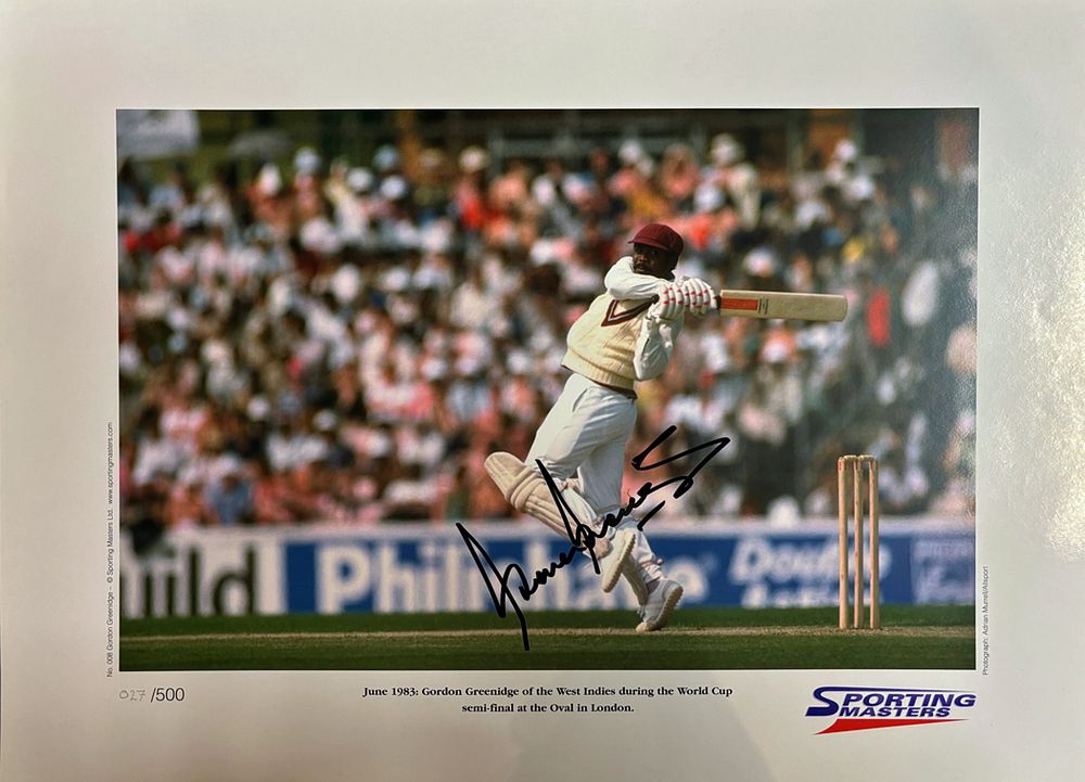 Lot 517: Gordon Greenidge signed limited edition print with signing...