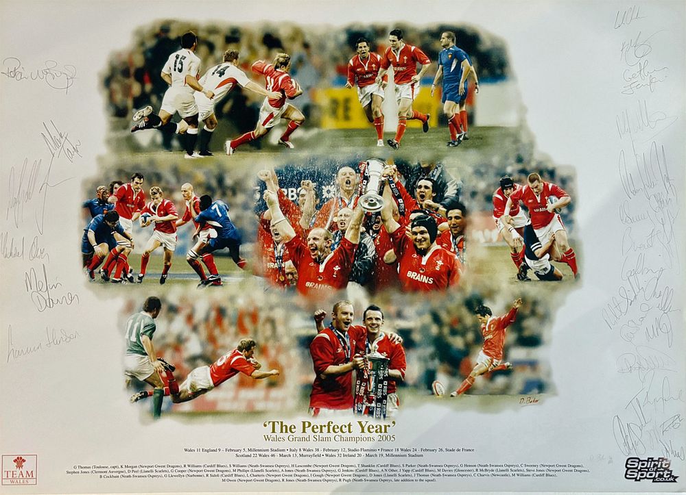 Lot 535: Wales 2005 Grand Slam - Limited edition signed...