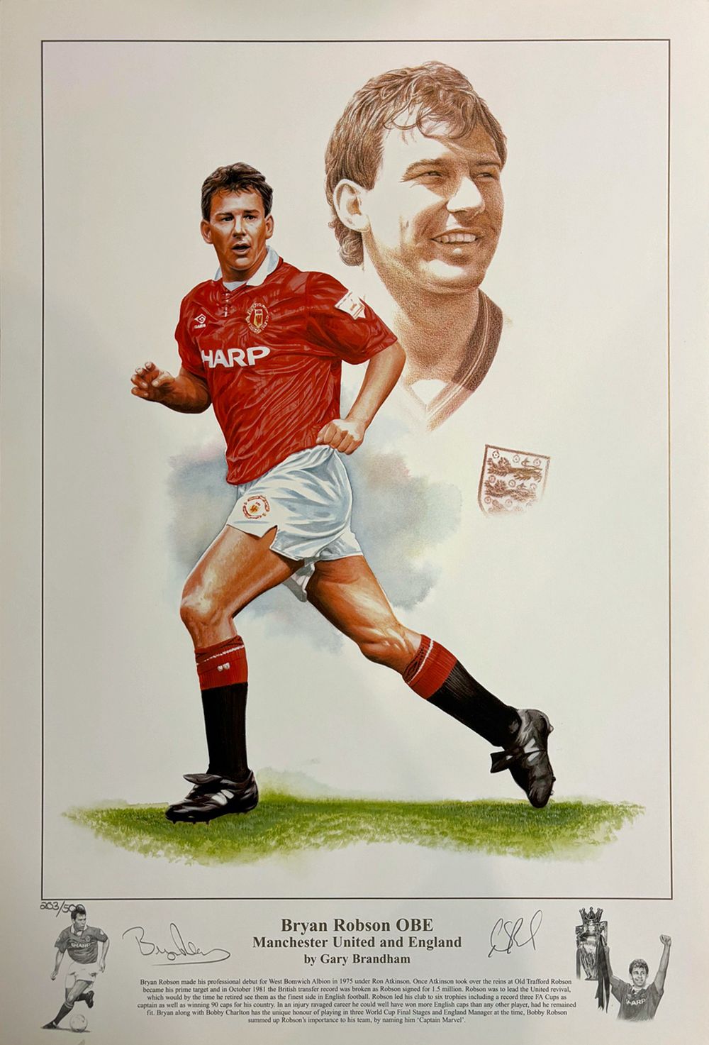 Lot 540: Bryan Robson - Manchester United - signed limited...