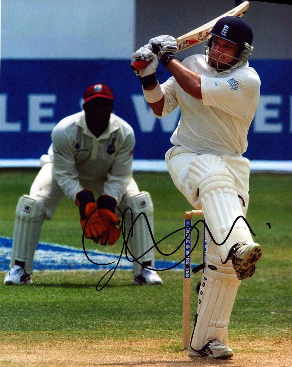 Lot 574: Mark Butcher signed 10x8 inch colour photo pictured...