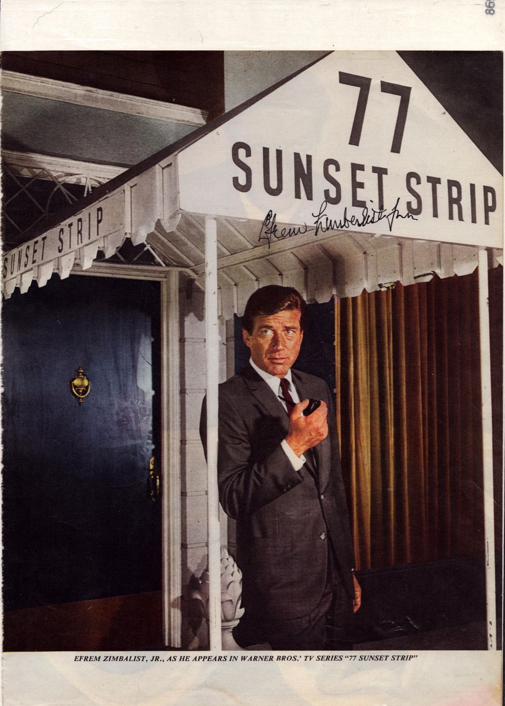 Lot 579: Efrem Zimbalist signed 12x8 inch colour photo. Good...