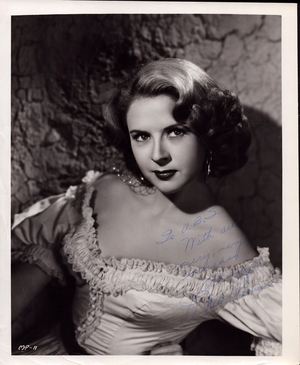 Lot 598: Mala Powers signed 10x8 inch vintage black and...