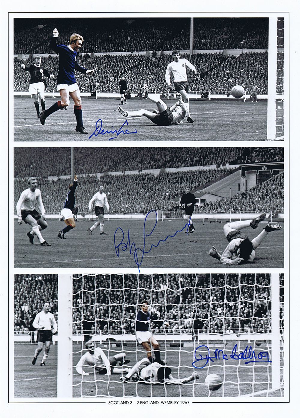 Lot 602: Autographed SCOTLAND 1967 16 x 12 Montage-Edition :...