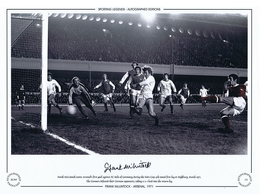 Lot 606: Autographed FRANK McLINTOCK 1971 16 x 12 Limited-Edition...