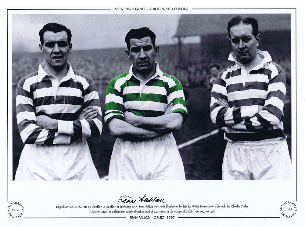 Lot 608: Autographed SEAN FALLON 1957 16 x 12 Limited-Edition...