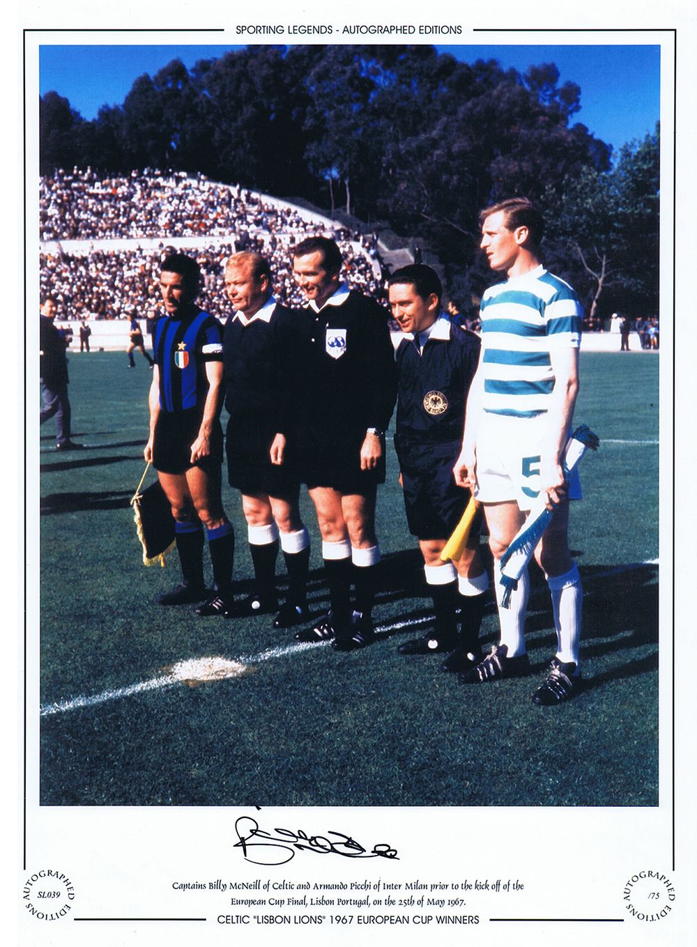 Lot 610: Autographed BILLY McNEILL 1967 16 x 12 Limited-Edition...
