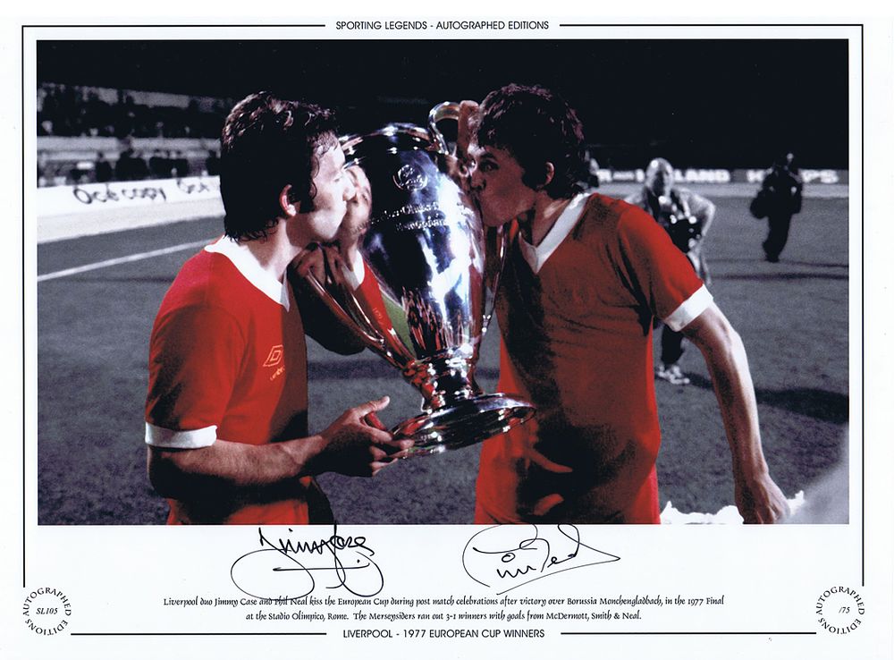 Lot 613: Autographed LIVERPOOL 1977 16 x 12 Limited-Edition :...