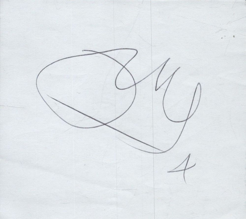 Lot 623: Amy Winehouse signed 4x3.5 inch approx white paper...