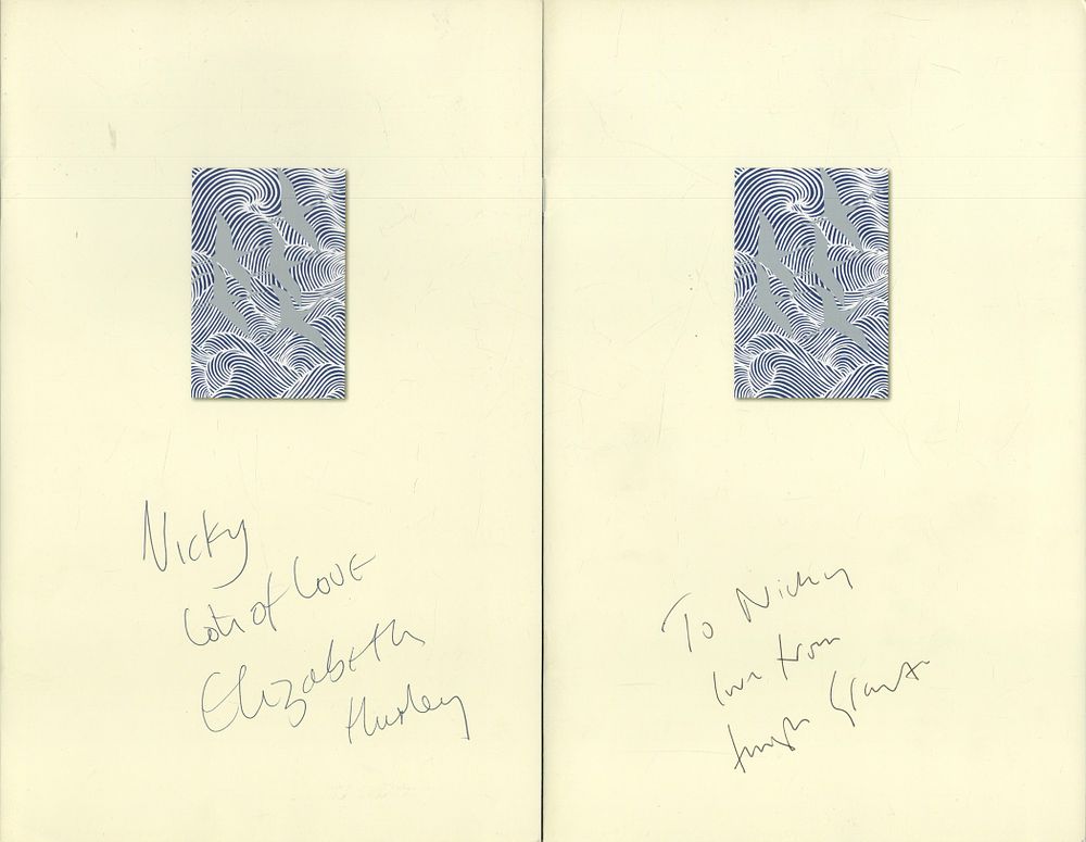 Lot 627: Hugh Grant and Elizbeth Hurley signed British Airways...