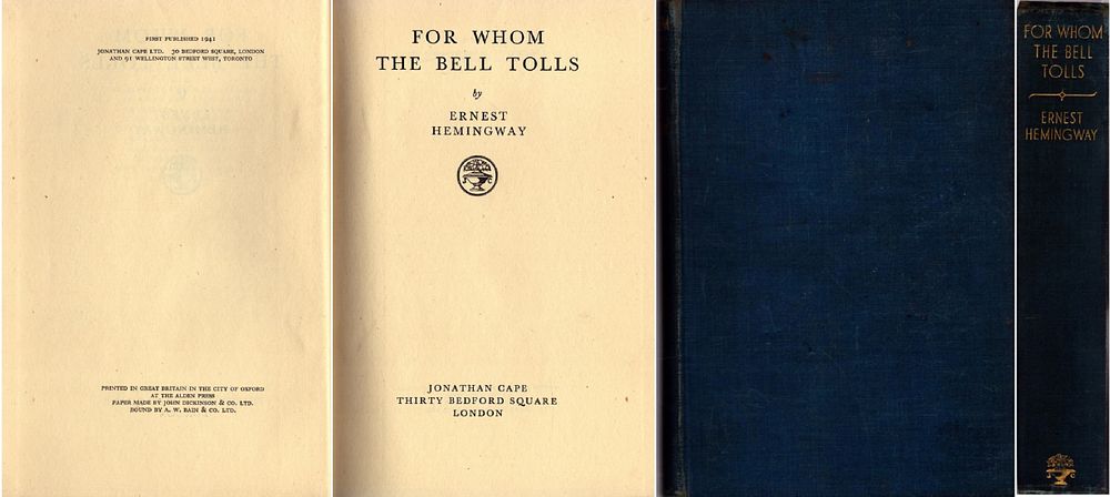 Lot 642: Ernest Hemingway: For Whom the Bell Tolls, First...