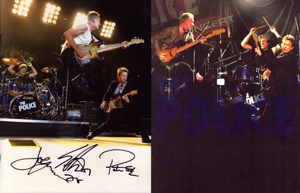 Lot 647: Sting and 2 others signed The Police band...