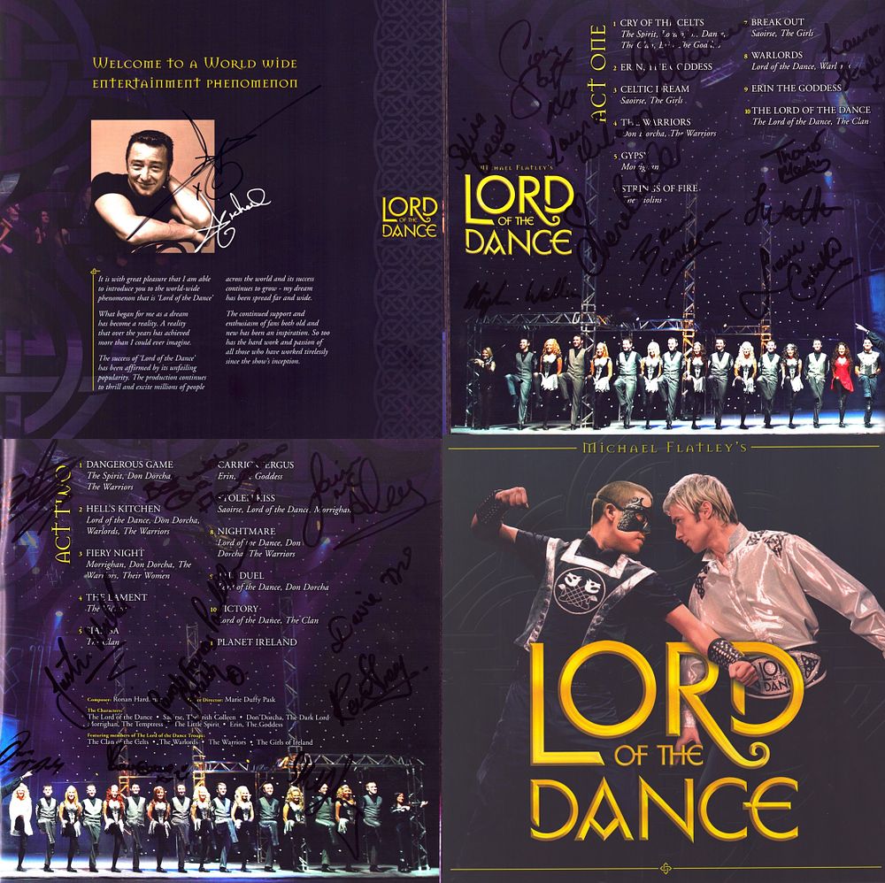 Lot 648: Michael Flatley signed Lord of the Dance Programme....