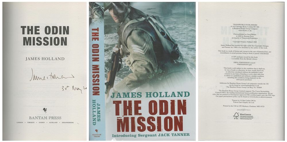Lot 675: James Holland signed hardback Book Dust Jacket Sleeve,...