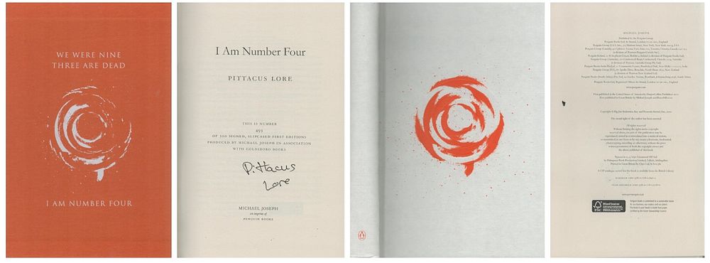 Lot 678: Pittacus Lore signed hardback Book Box Dust Jacket...