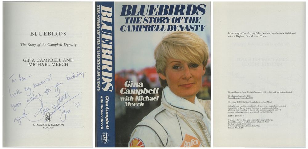Lot 691: Gina Campbell signed hardback Book Dust Jacket Sleeve,...