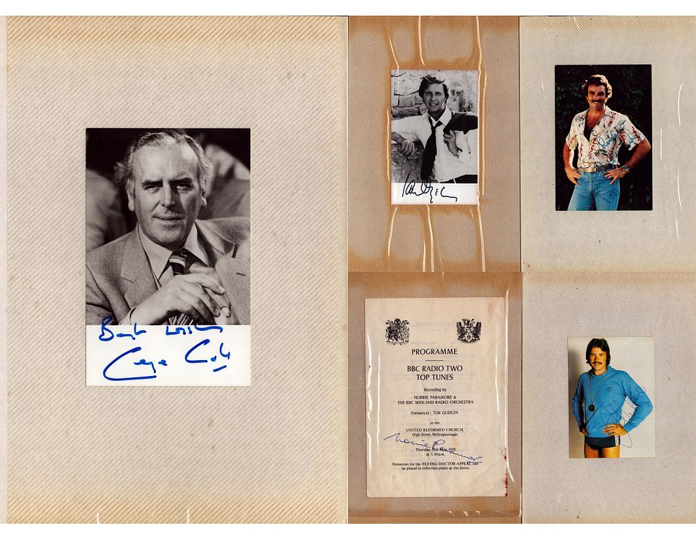 Lot 9: Entertainment collection of 5 signed and printed signature...