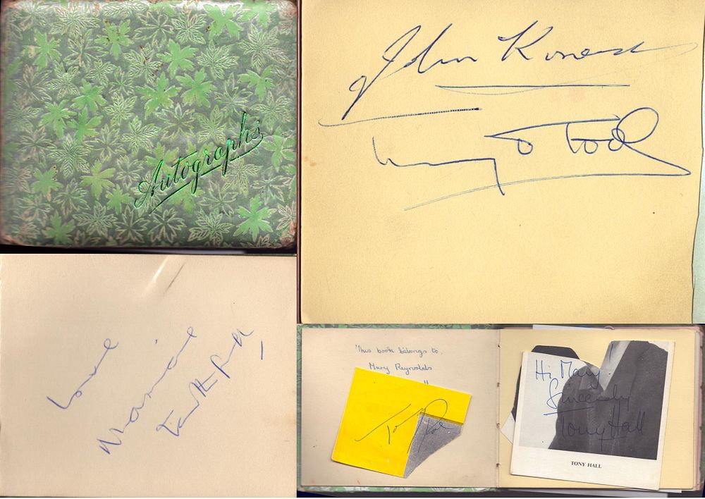 Lot 17: Vintage Autograph book with signatures including names of...