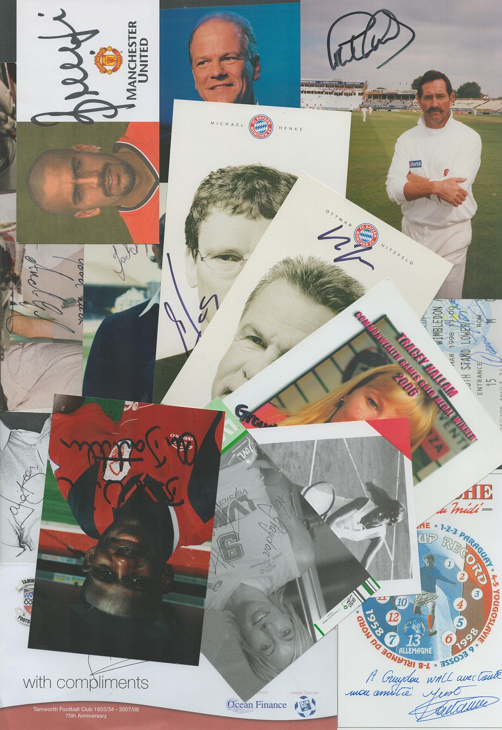 Lot 23: Sport Collection of approx 15 signed photos/compliments cards/ticket/magazine...