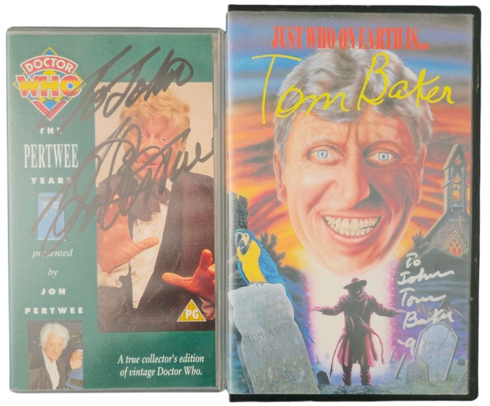 Lot 37: VHS Collection of 2 signed VHS tapes signed...